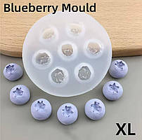 Молд на 7 ягід чорниці, розмір XL, для декору свічок/полімерної глини. 1 шт.