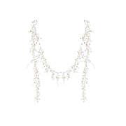 Гірлянда з бусинами 1,5 м вишуканий акцент для вашого декору Білий перламутр з кремовим