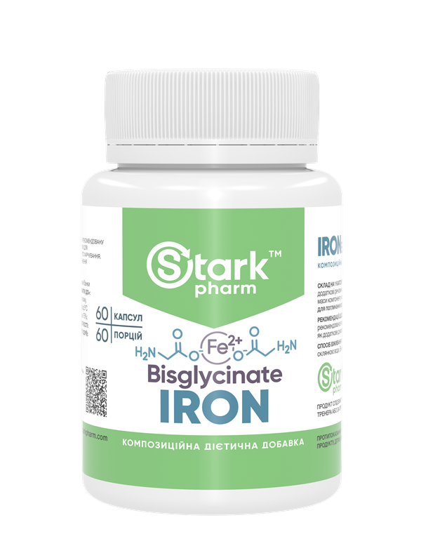 Залізо бісгліцинат Stark Pharm Iron Bisglycinate 36 мг 60 капсул