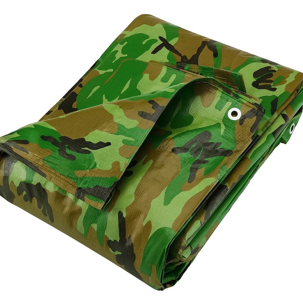 Тент 6х8м "Камуфляж" 90g\m2. Ламінований з кільцями., фото 1