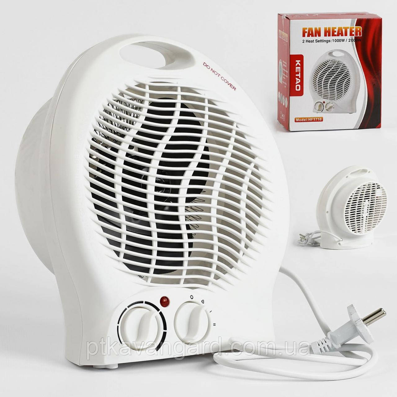 Тепловентилятор дуйка 2000 Вт KETAO C 54634 2 режими роботи, білий, фото 1