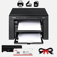 Домашній бфп лазерний принтер зі сканером та ксероксом монохромний Canon i-SENSYS MF3010 для друку документів