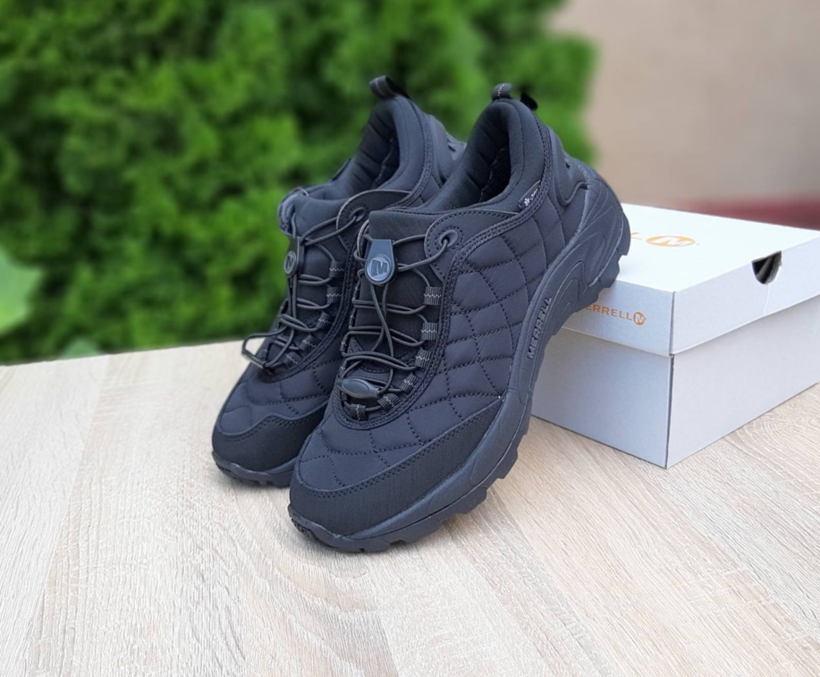 Чоловічі зимові Термо кросівки Merrell Ice Cap Moc Termo Мерел чорні теплі на флісі осінь єврозима, фото 1