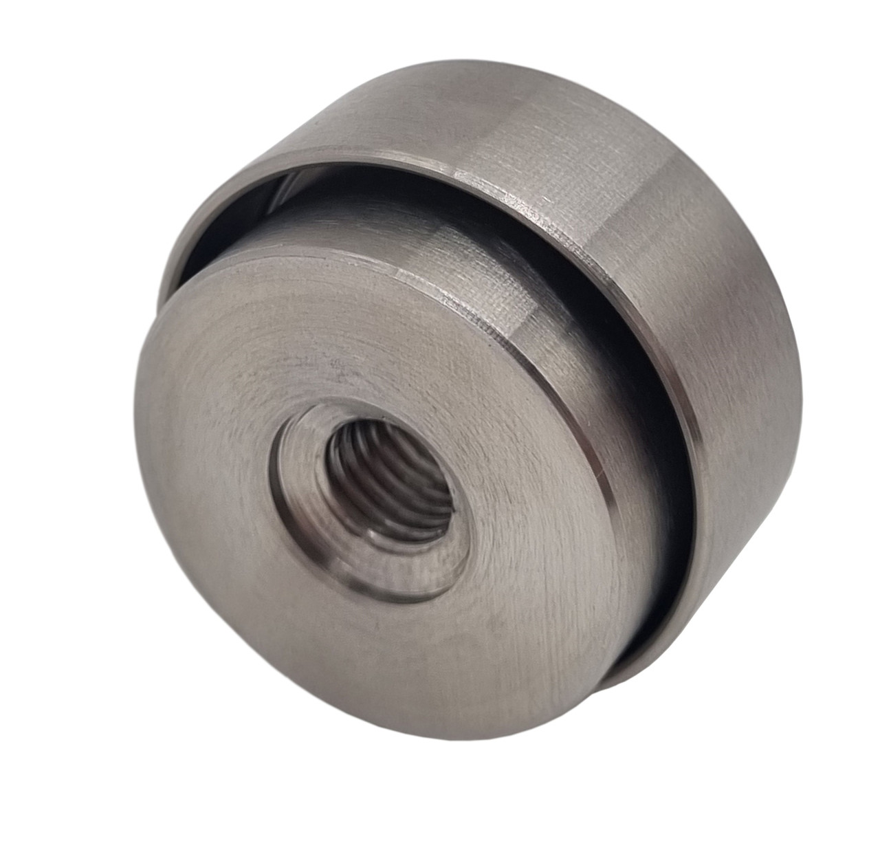 ODF-06-48-01-L22-32 Тримач для скла (дистанція) з регулюванням, для коннектора d40 мм, різьба М8, матовий, фото 1