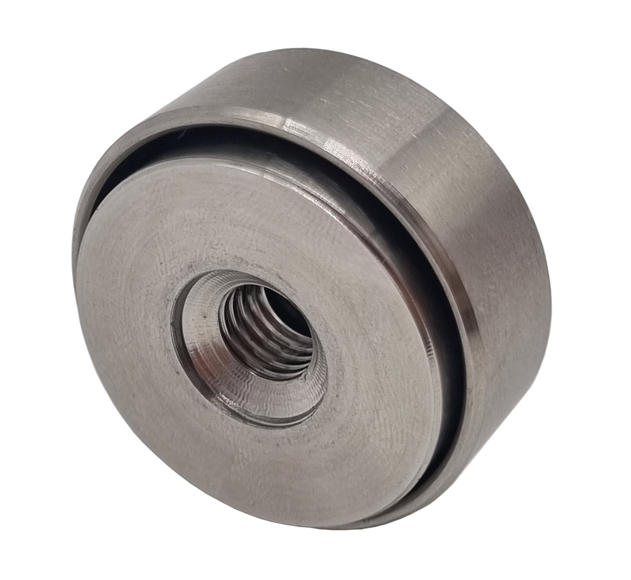 ODF-06-48-01-L17-27 Тримач для скла (дистанція) з регулюванням, для коннектора d40 мм, різьба М8, матовий, фото 1