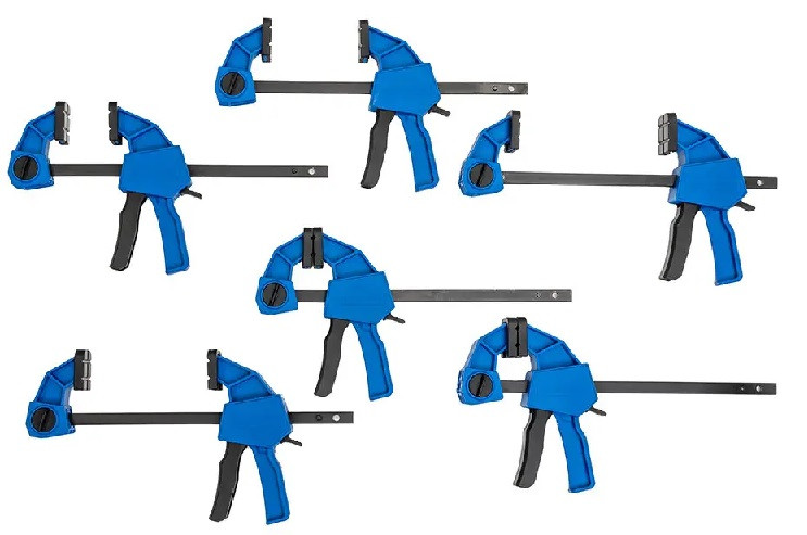 Струбцина для роботи однією рукою Sauter MIDI HE-OHCM-30 300х65 мм (6 шт.), фото 1