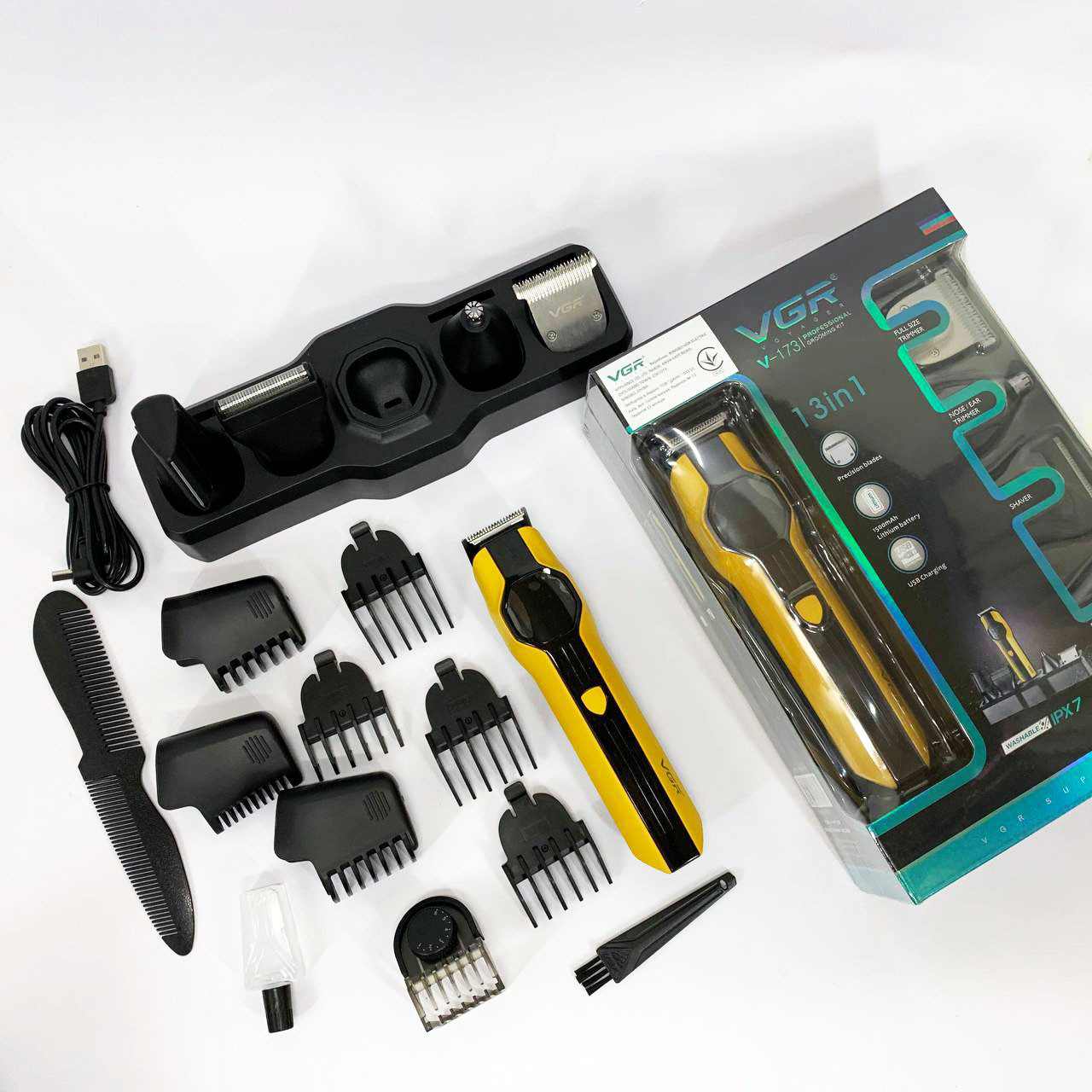 Бездротовий акумуляторний тример для стрижки волосся, Бездротовий тример для стрижки та гоління CG-60, фото 1