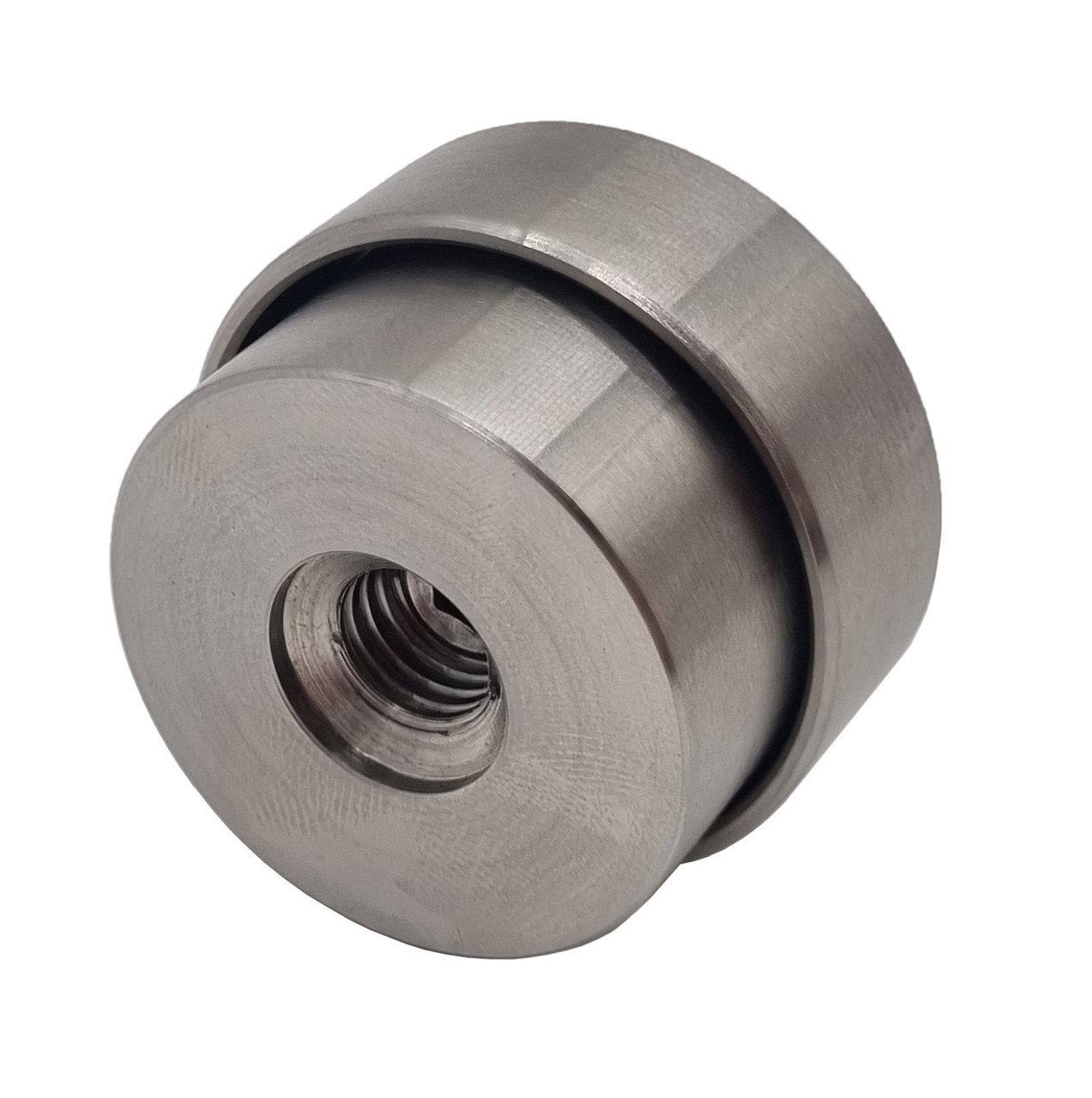 ODF-06-49-01-L27-37 Тримач для скла (дистанція) з регулюванням, для коннектора d40 мм, різьба М10, матовий, фото 1