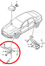 Датчик рівня висоти підвіски Audi A6 4F0941285B кузов C6 2005-2011 передній лівий, датчик дорожнього просвіту в зборі, фото 4