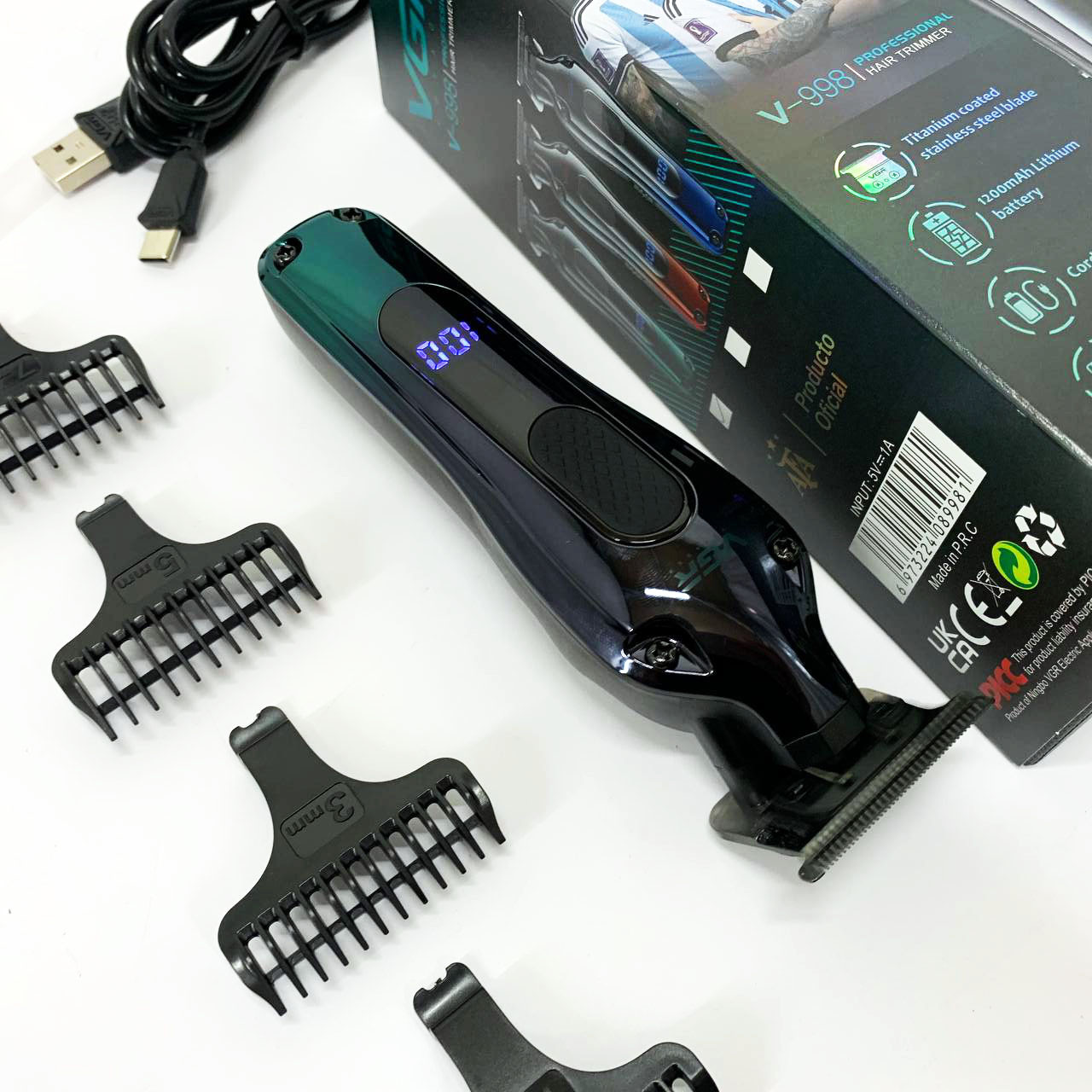 Машинка для стрижки волосся з регульованою довжиною, Машинка для стрижки волосся міцна UJ-98, фото 1