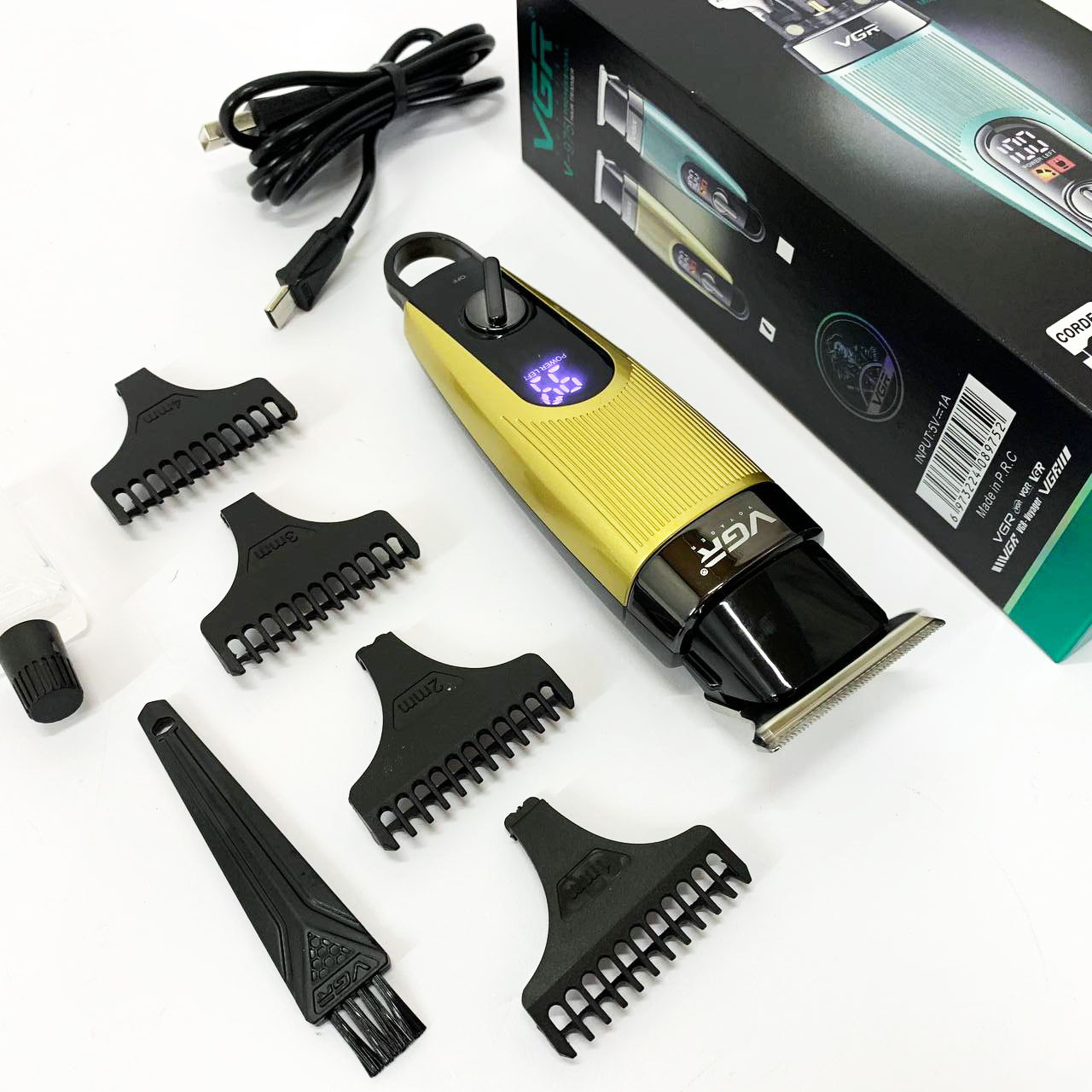 Професійна машинка для гоління голови VGR V-975, Машинка-тример для стрижки бездротова OM-85, фото 1