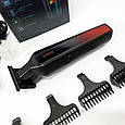 Електромашинка для волосся VGR, Акумуляторна машинка для стрижки, Професійний тример з насадками OG-92, фото 6