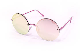 Жіночі сонцезахисні окуляри (8303-2) рожеві, круглі