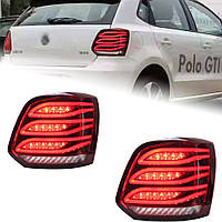 Задні ліхтарі для Volkswagen Polo (2009–2017) — LED з динамічним сигналом і ДХО