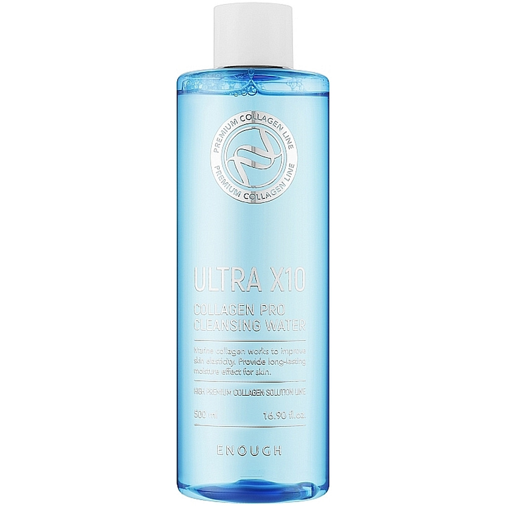 Очищувальна вода для обличчя з морським колагеном Enough Ultra X10 Collagen Pro Cleansing Water 500 мл, фото 1