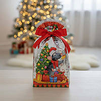 Фольгований пакет новорічний 20х35 №30 "Мишеня" пакети для подарунків і цукерок 100 штук