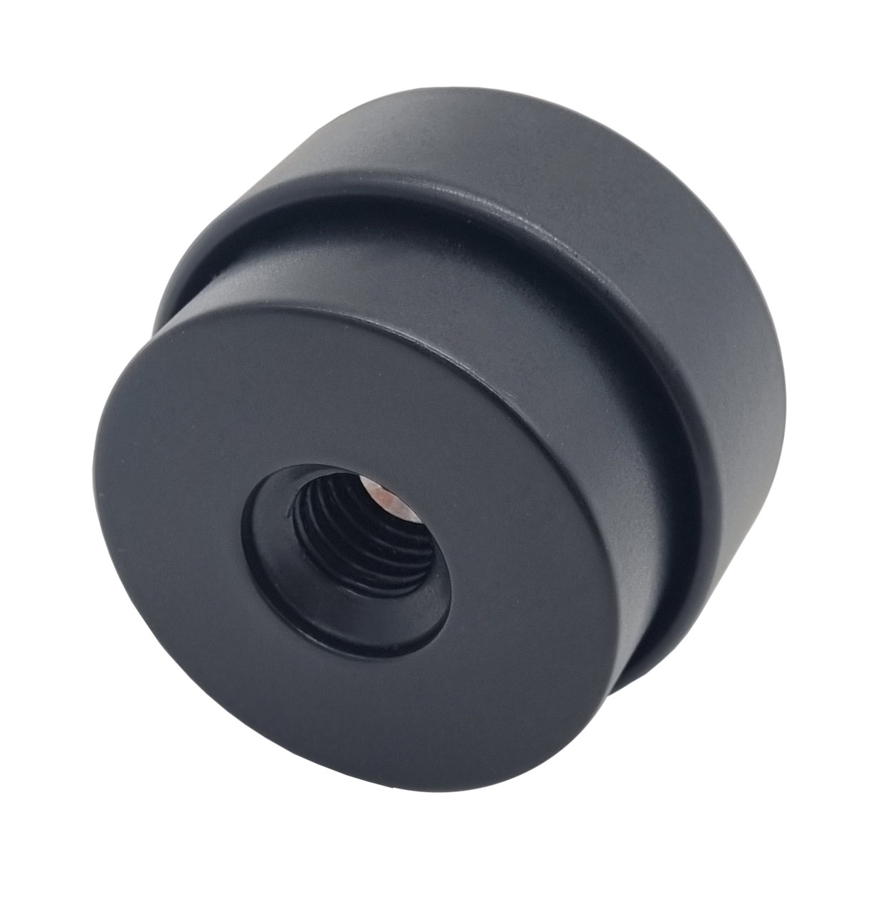 ODF-06-48-21-L27-37 Тримач для скла (дистанція) з регулюванням, для конектора d40 мм, різьба М8, чорний, фото 1