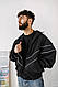 Чоловіча ретро вітровка мастерка плащівка чорна 90-і, фото 5