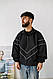 Чоловіча ретро вітровка мастерка плащівка чорна 90-і, фото 7
