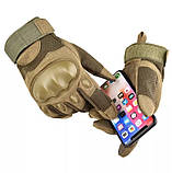 Рукавиці тактичні. працюють з сенсорним екраном телефона, фото 3