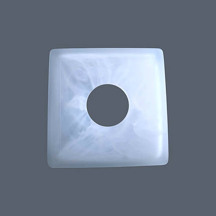 Плафон для люстри квадратний білий скляний куб для стельових та підвісних світильників 10*10 см Е27, фото 2