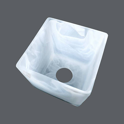 Плафон для люстри квадратний білий скляний куб для стельових та підвісних світильників 12*12 см Е27, фото 1