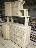 Буфет із натурального дерева під старовину з декором "Бочка", фото 8