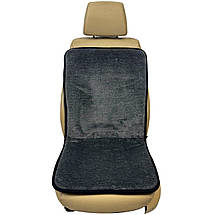 Хутряна універсальна накидка - чохол на переднє сидіння авто з овчини (Еко-хутро) сірий, фото 3