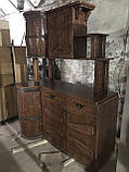Буфет із натурального дерева під старовину з декором "Бочка", фото 5