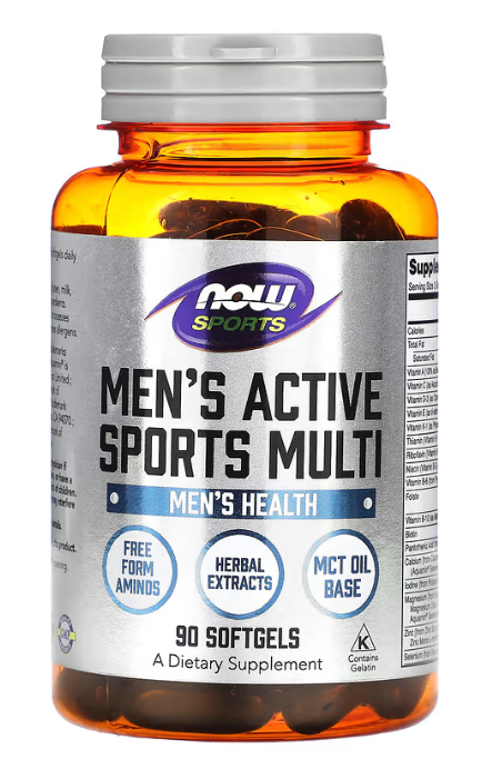 Men's Active Sports Multi Now Foods 90 капсул, фото 1