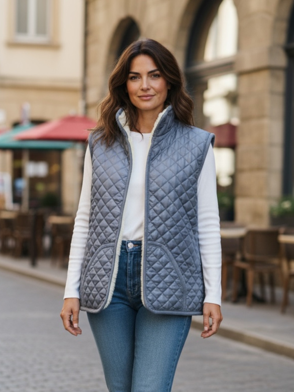 019 Безрукавка на овчині з коміром 4XL, фото 1