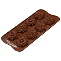 Силіконова форма для шоколаду Квітка Ø 38 h 12 мм 8x9 мл Silikomart SCG063