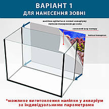 Наклейка в акваріум 3D морське дно, в різних розмірах 40х65 см (650х400), фото 4