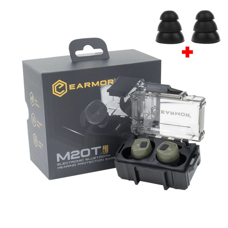 Активні беруші Earmor M20T PRO Green Bluetooth + багаторазові вкладиші, фото 1