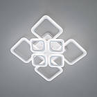 Світлодіодна люстра 115 Вт з підсвічуванням основи та пультом д/к колір каркасу білий D-HA9171/4+4WH LED 3color, фото 5