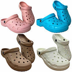 Жіночі шльопанці-крокси від українського виробника гуртом, розмір від 36 до 40