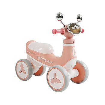 Біговел чотириколісний JOY (колеса PU, рама пластик, підсвітка, українське озвучування) JL-50172 Рожевий