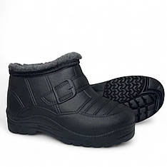 Високі калоші чоловічі утеплені штучним хутром 41-45, Гурт від 1 ростовки (8 пар)