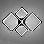 Світлодіодна люстра 72 Вт з пультом д/к та димером колір каркасу чорний D-9171/2+2BK, фото 2