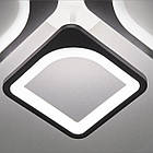 Світлодіодна люстра 72 Вт з пультом д/к та димером колір каркасу чорний D-9171/2+2BK, фото 3