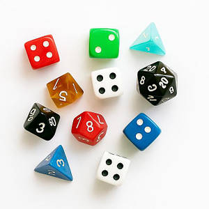 Кості гральні і годинники