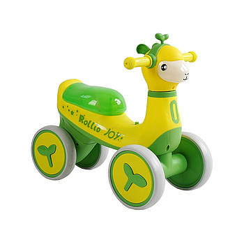 Біговел чотириколісний JOY (колеса PU, рама пластик, підсвітка, українське озвучування) JS-69011 Зелений