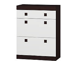 Тумба для взуття Соната 800, Венге темний, Білий