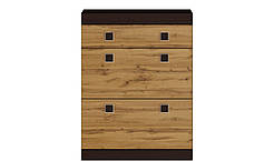 Тумба для взуття Соната 800, Венге темний, Дуб крафт золотий