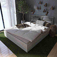 Ліжко КЛ 1400 Лайт 140х200 з основою під матрац - Щит ДСП, Дуб Крафт Білий