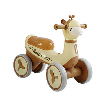 Біговел чотириколісний JOY (колеса PU, рама пластик, підсвітка, українське озвучування) JS-31245 Бежевий