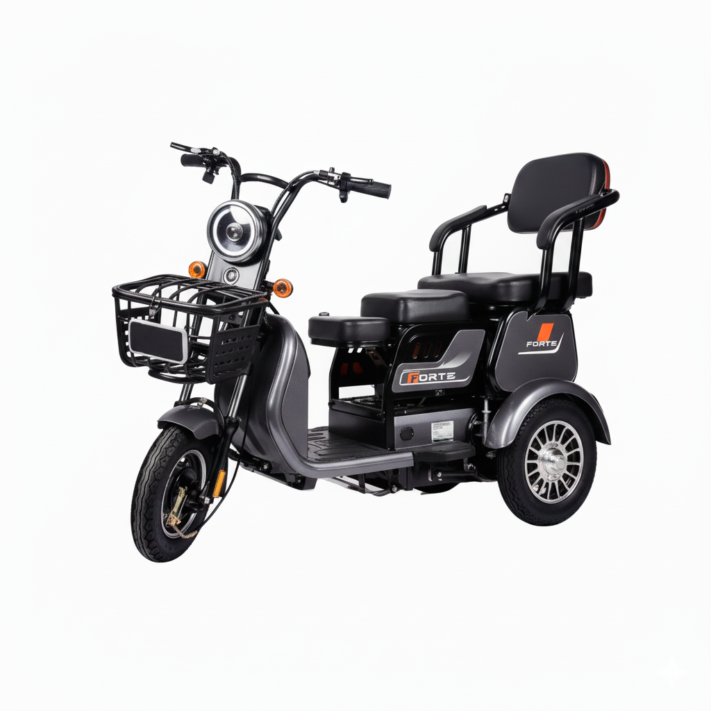Акумуляторний трицикл Forte FAMILY-WN600 600 Вт 60В/20Аг триколісний електроскутер для міста, фото 1