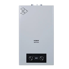 Газова колонка Koer KWH.G0110 димохід, 20kW, 10 л/хв Сіра - KR5555