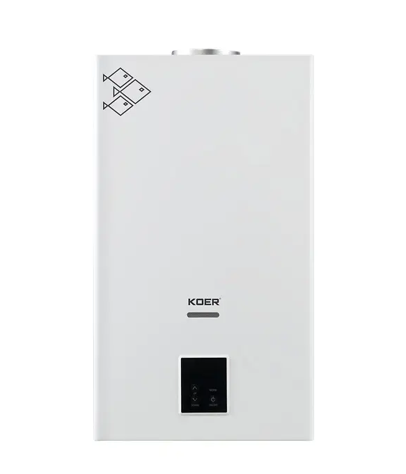 Газова колонка Koer KWH.G0210 з модуляцієй, димохід 20kW, 10 л/хв Біла - KR5556, фото 1