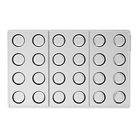 Форма для шоколаду ø22 h 22 мм 8 мл x 24) Silikomart CH046 - CILINDRO 01-P